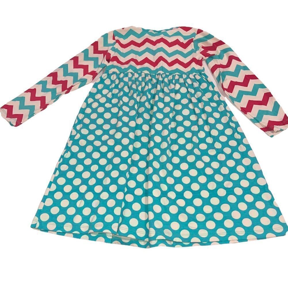 The Original Flap Happy Chevron‎ Polka Dot Dress - Size 6X - NWT - Picture 2 of 8